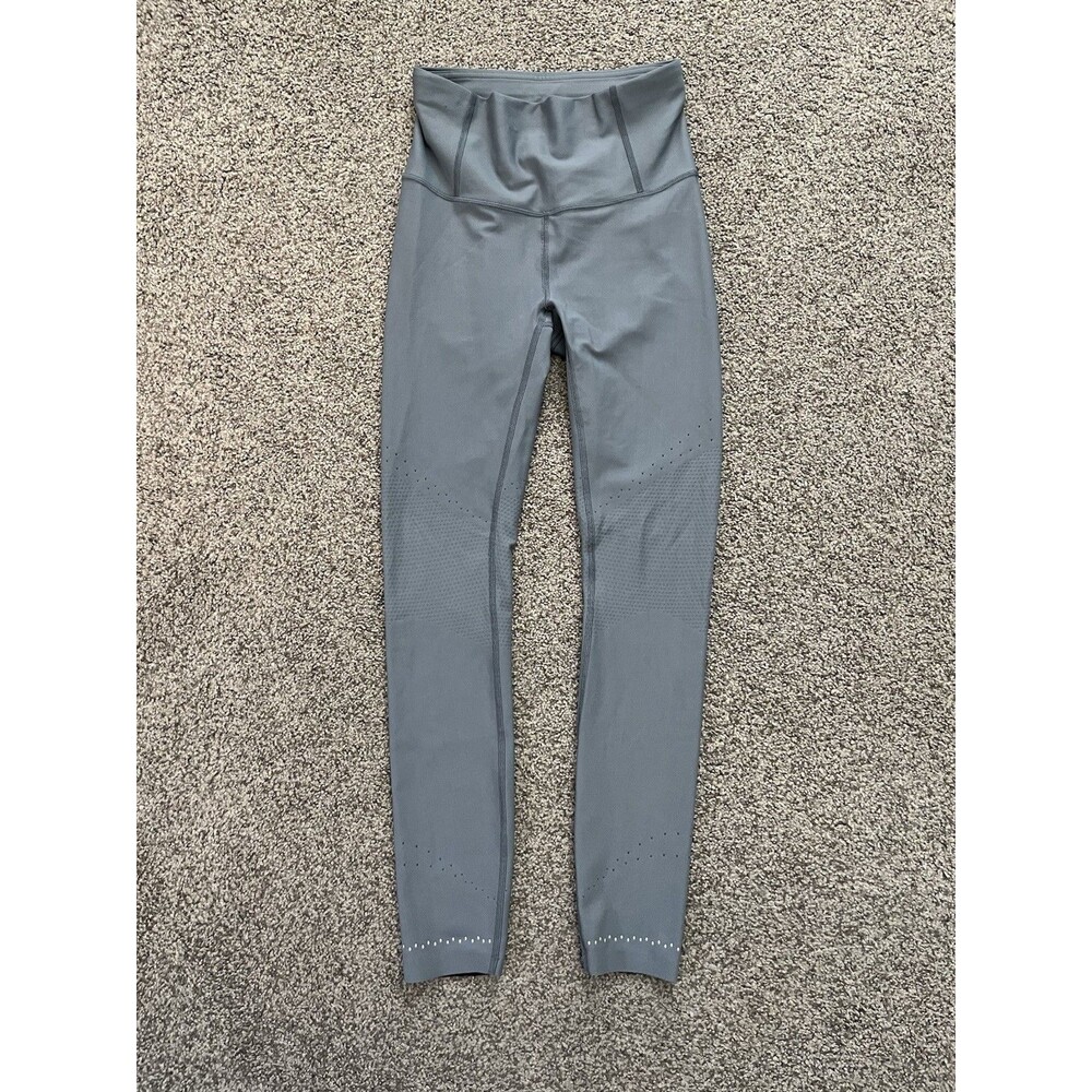 Lululemon Pants Womens Gray High Rise Athletic Leggings Reflective Workout Sz 6